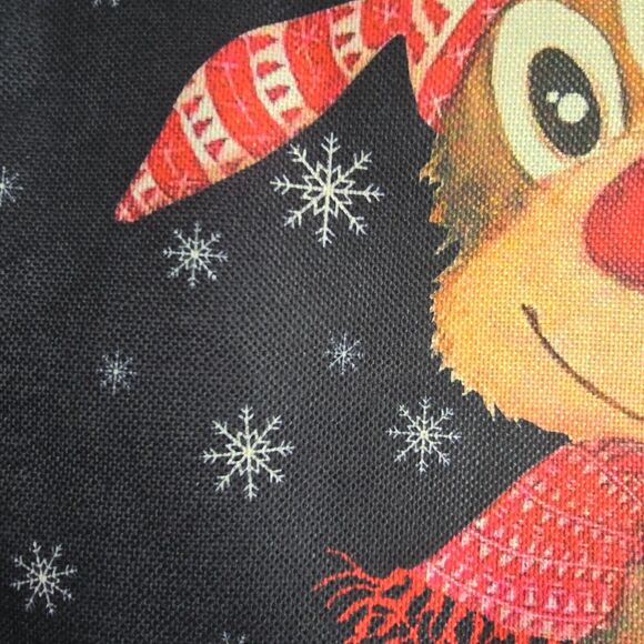 Seasonal Garden Flag 12x18 Christmas Elk Smiling Snowflakes Merry Christmas - Picture 6 of 6